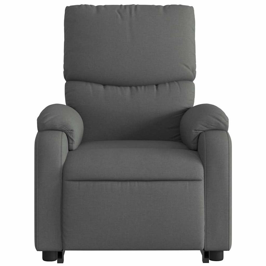 Electric Stand up Massage Recliner Chair Dark Grey Fabric