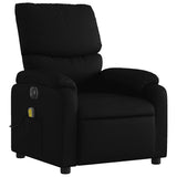 Electric Massage Recliner Chair Black Faux Leather - Top-Down View