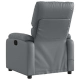 Electric Massage Recliner Chair Grey Faux Leather - 45-Degree Angle