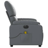 Electric Massage Recliner Chair Grey Faux Leather - Extra Image