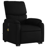 Stand up Massage Recliner Chair Black Faux Leather