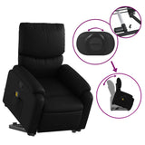 Stand up Massage Recliner Chair Black Faux Leather