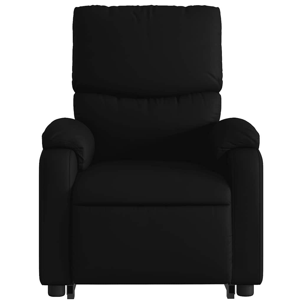 Stand up Massage Recliner Chair Black Faux Leather