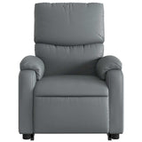 Stand up Massage Recliner Chair Grey Faux Leather