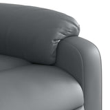 Stand up Massage Recliner Chair Grey Faux Leather