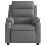 Recliner Chair Dark Grey Fabric - Rear View