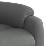 Recliner Chair Dark Grey Fabric - Low Angle