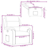 Recliner Chair Dark Grey Fabric