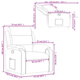 Recliner Chair Dark Grey Fabric - Extra Image