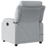 Massage Recliner Chair Light Grey Fabric