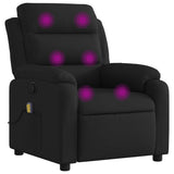 Massage Recliner Chair Black Fabric
