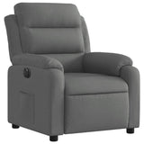 Electric Recliner Chair Dark Grey Fabric - Top-Down View
