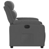 Electric Recliner Chair Dark Grey Fabric