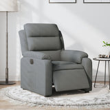 Electric Recliner Chair Dark Grey Fabric
