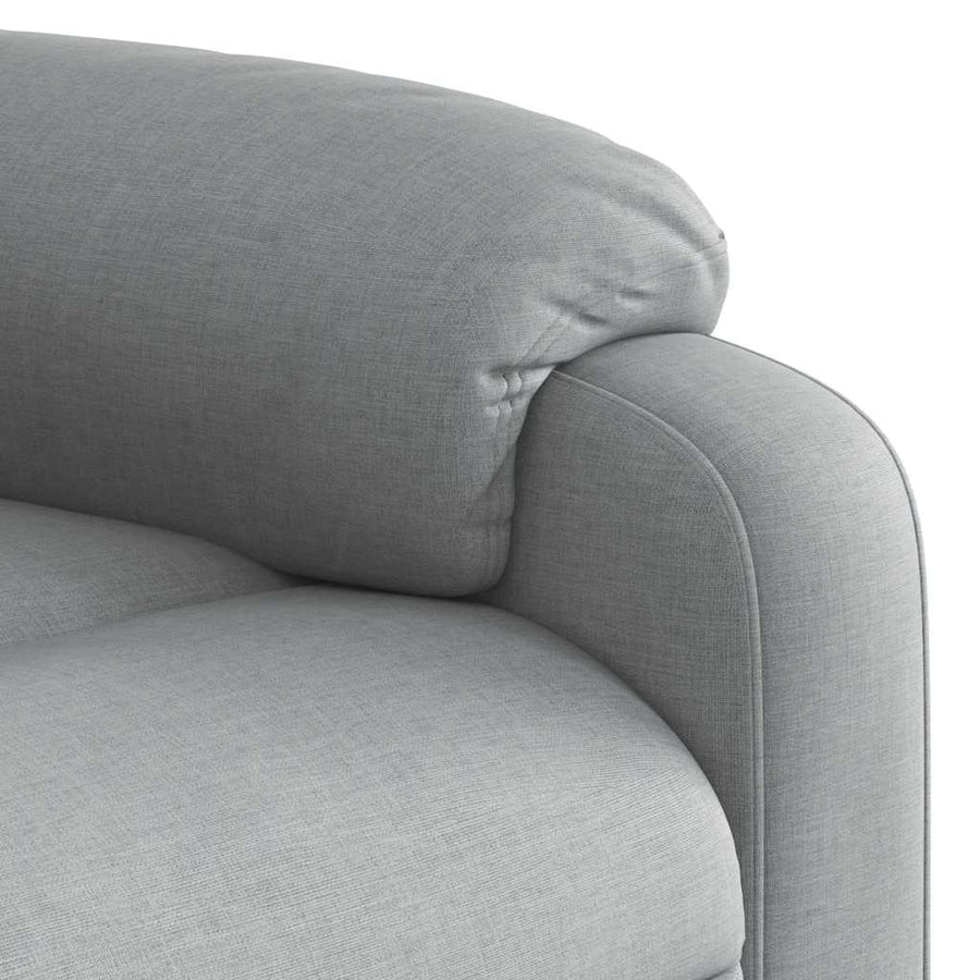 Electric Massage Recliner Chair Light Grey Fabric