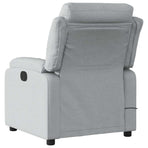 Electric Massage Recliner Chair Light Grey Fabric