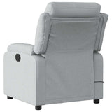 Electric Massage Recliner Chair Light Grey Fabric - Low Angle