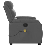 Electric Massage Recliner Chair Dark Grey Fabric