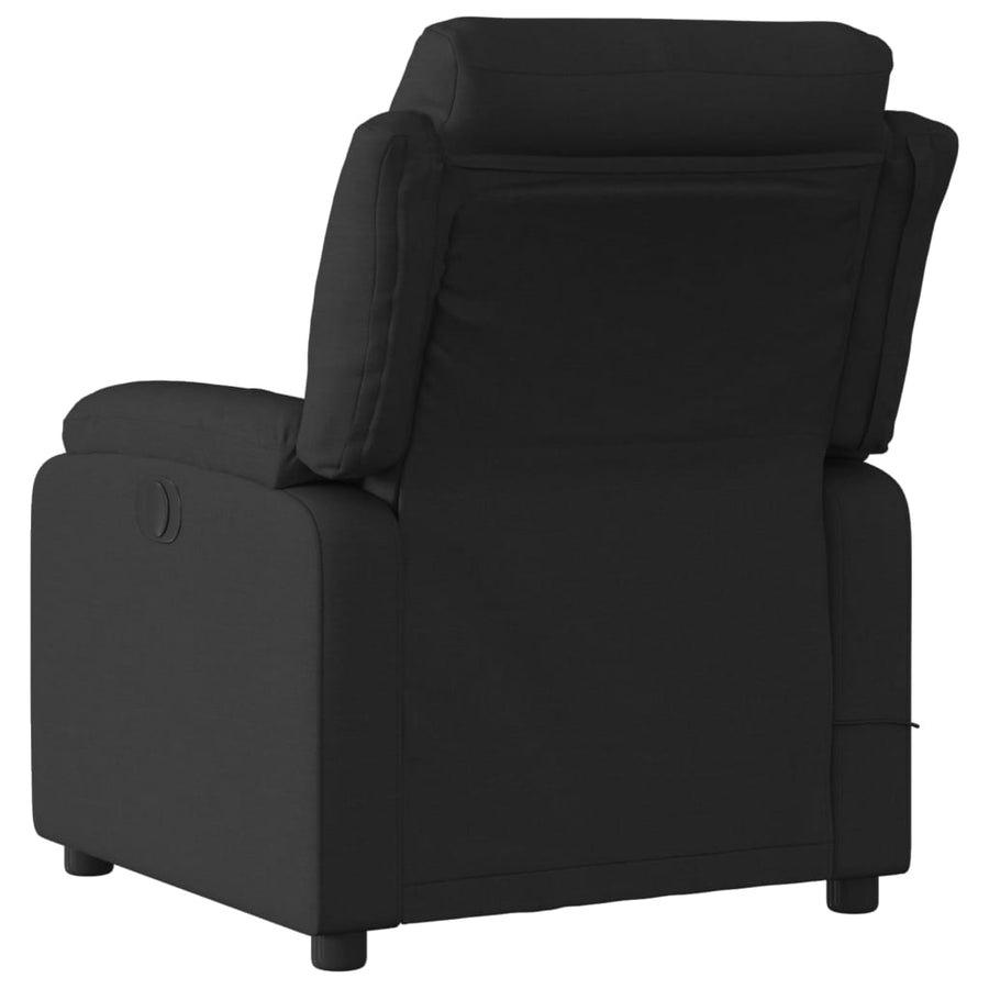Electric Massage Recliner Chair Black Fabric, image 5