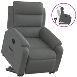 Stand up Recliner Chair Dark Grey Fabric - Front View