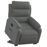 Stand up Recliner Chair Dark Grey Fabric - Side View