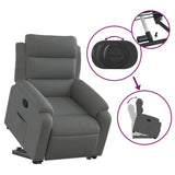 Stand up Recliner Chair Dark Grey Fabric - Rear View