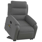Stand up Massage Recliner Chair Dark Grey Fabric - Side View
