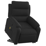 Stand up Massage Recliner Chair Black Fabric - Side View