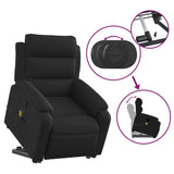 Stand up Massage Recliner Chair Black Fabric - Rear View