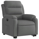 Electric Stand up Recliner Chair Dark Grey Fabric - Top-Down View