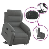 Electric Stand up Recliner Chair Dark Grey Fabric