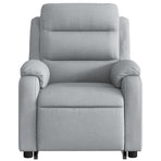 Electric Stand up Massage Recliner Chair Light Grey Fabric