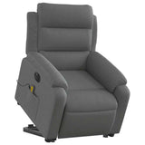 Electric Stand up Massage Recliner Chair Dark Grey Fabric