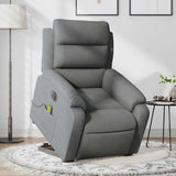 Electric Stand up Massage Recliner Chair Dark Grey Fabric