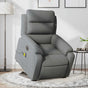 Electric Stand up Massage Recliner Chair Dark Grey Fabric