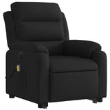 Electric Stand up Massage Recliner Chair Black Fabric