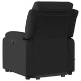 Electric Stand up Massage Recliner Chair Black Fabric