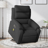 Electric Stand up Massage Recliner Chair Black Fabric