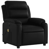 Electric Massage Recliner Chair Black Faux Leather - Top-Down View