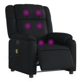 Electric Massage Recliner Chair Black Faux Leather