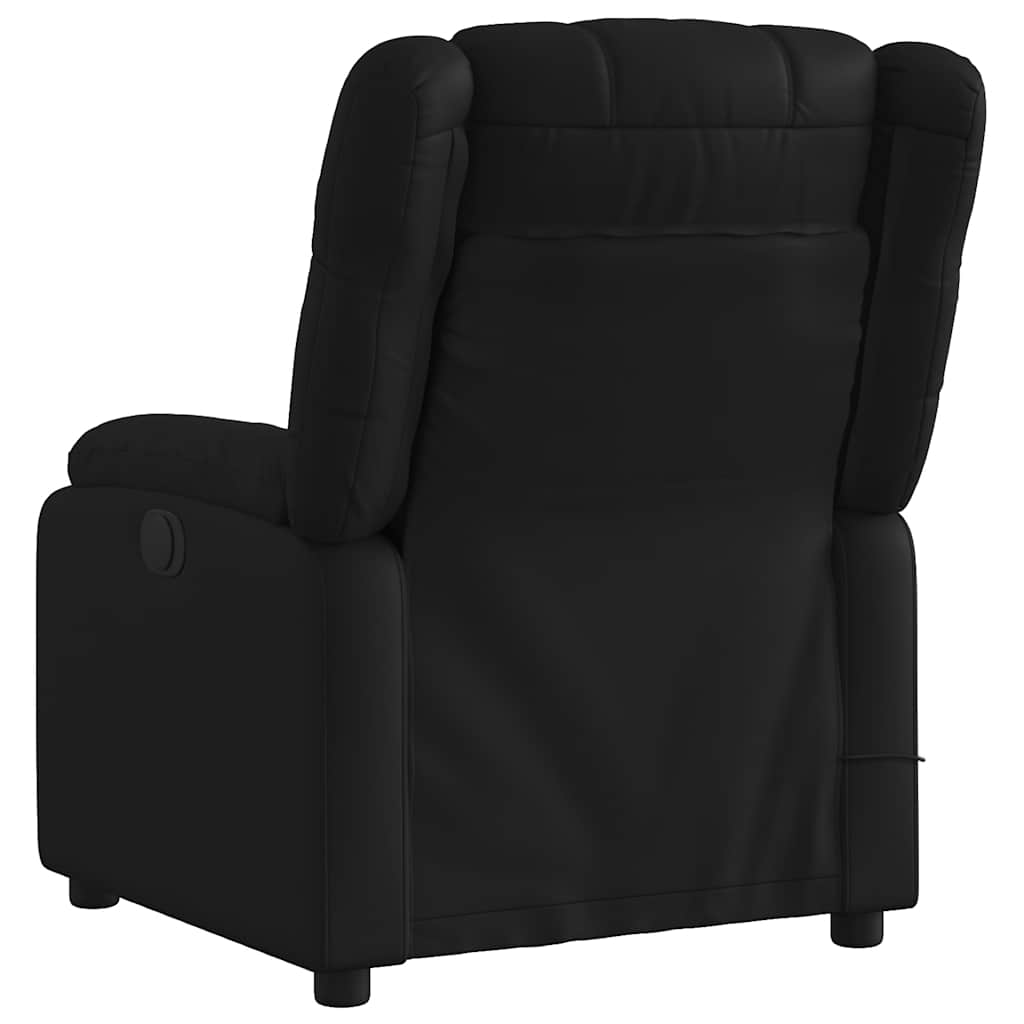 Electric Massage Recliner Chair Black Faux Leather