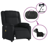 Electric Massage Recliner Chair Black Faux Leather