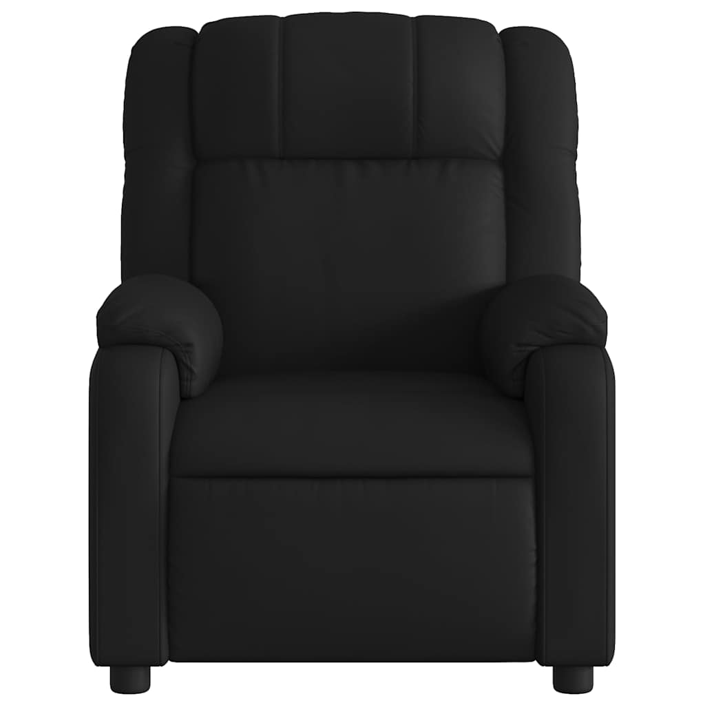 Electric Massage Recliner Chair Black Faux Leather