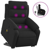 Stand up Massage Recliner Chair Black Faux Leather