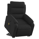 Stand up Massage Recliner Chair Black Faux Leather - Side View