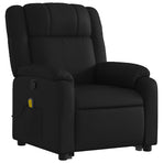 Stand up Massage Recliner Chair Black Faux Leather