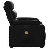 Electric Stand up Massage Recliner Chair Black Faux Leather - Extra Image
