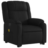 Electric Stand up Massage Recliner Chair Black Faux Leather - Top-Down View