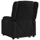 Electric Stand up Massage Recliner Chair Black Faux Leather - 45-Degree Angle