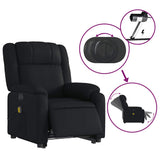 Electric Stand up Massage Recliner Chair Black Faux Leather - Rear View